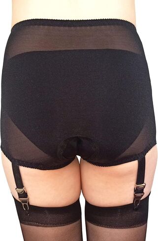 Estanla Womens High Waist Non-slip Adjustable Metal 6 Straps Open Crotch Shorts Garter Belt in Saudi Arabia