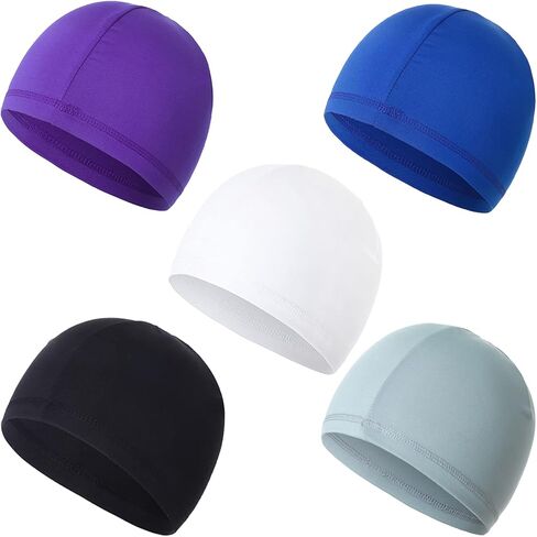 قبعات جمجمة للرجال من KADBLE، قبعات للجري، قبعات ممتصة للعرق، بطانة خوذة ركوب الدراجات من حرير الحليب، 5 قطع in Kuwait