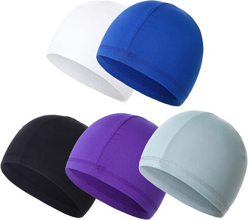 قبعات جمجمة للرجال من KADBLE، قبعات للجري، قبعات ممتصة للعرق، بطانة خوذة ركوب الدراجات من حرير الحليب، 5 قطع in Kuwait