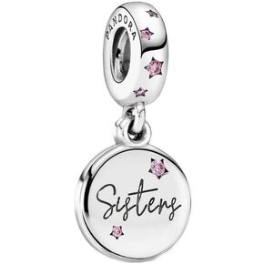 Pandora Jewelry Forever Sisters Dangle Cubic Zirconia Charm in Sterling Silver, With Gift Box in Kuwait