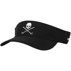 SHANKITGOLF Skull and Crossbones Adjustable Golf Hat Visor Black Visor Sun Hat in Kuwait
