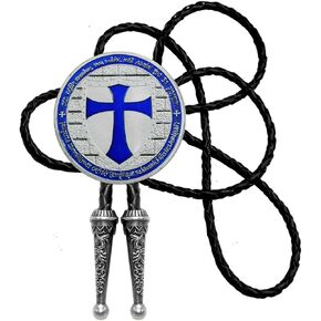 Moranse Bolo Tie with Fluttering American Flag Patriot Style Genuine and Cowhide Rope in Kuwait
