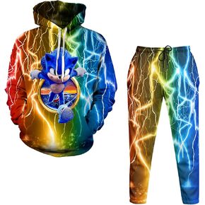 Youth Hoodie With Pockets Boys And Girls Pullover Hoodie & Pants Set 3D Printing Kids Sports Sweatshirts C-Medium in Saudi Arabia