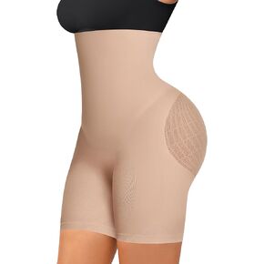 SHAPELLX Butt Lifting Shapewear Tummy Control High Waist Faja Body Shaper Shorts with Removable Straps in Saudi Arabia