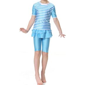 ملابس سباحة للأطفال بأكمام قصيرة من CaptainSwim، ملابس سباحة إسلامية إسلامية مكونة من قطعتين in Kuwait