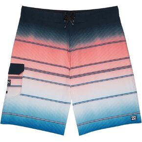 Billabong Boy's All Day Stripe Pro Boardshorts (Big Kids) Red/White/Blue 27 (14 Big Kid) in Saudi Arabia