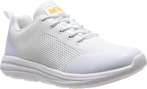 AdTec-Lite Lightweight Non Slip Women’s Sneakers, Lace Up and Breathable Mesh Work Shoe for Women, Pink in Kuwait