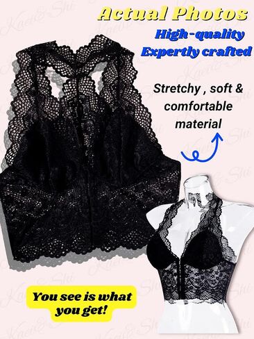 Kaei&Shi الخروج، هالتر ديب V، الدانتيل Racerback، الأزهار بوستير Bralette in Saudi Arabia
