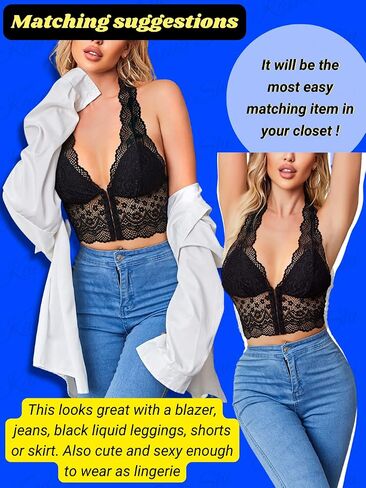 Kaei&Shi الخروج، هالتر ديب V، الدانتيل Racerback، الأزهار بوستير Bralette in Saudi Arabia
