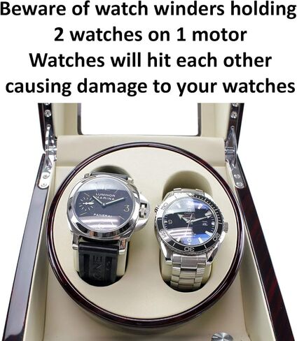Heiden Quad Watch Winder in Black Leather - 4 Independent Japanese Motors, 12 Settings, Spring Action Watch Pillow, Large Interior Space for Large Watches, Soft Velvet Interior, Vegan Leather in Saudi Arabia