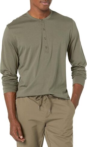 Vince mens L/S Pima Henley Shirt in Saudi Arabia