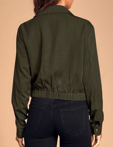 سترة فضفاضة غير رسمية للنساء من BUNSLOOM، نمط صيد عسكري، سترة مخصرة كبيرة الحجم، معطف أنوراك مع جيوب in Kuwait