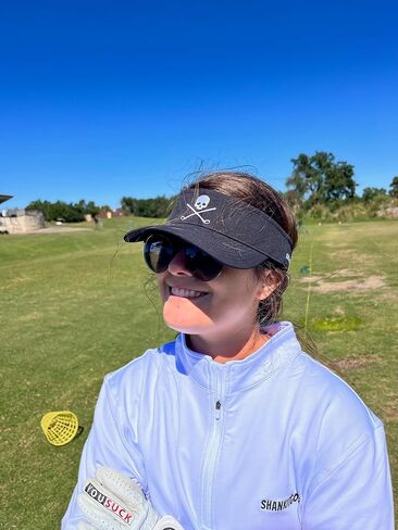 SHANKITGOLF Skull and Crossbones Adjustable Golf Hat Visor Black Visor Sun Hat in Kuwait