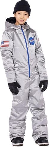 قطعة واحدة معزولة من 686 Youth Shazam - ملابس شتوية مع غطاء رأس متوافق مع الخوذة وأغطية الحذاء - مقاومة للماء والطقس in Kuwait