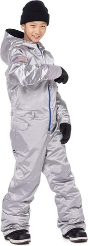 قطعة واحدة معزولة من 686 Youth Shazam - ملابس شتوية مع غطاء رأس متوافق مع الخوذة وأغطية الحذاء - مقاومة للماء والطقس in Kuwait