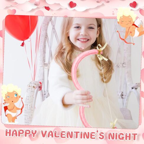 Leitee Valentine's Day Cupid Bow and Arrow Cupid Accessories Heart Shape Bow Knot Cupid Valentine's Day Costume in Saudi Arabia