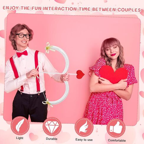 Leitee Valentine's Day Cupid Bow and Arrow Cupid Accessories Heart Shape Bow Knot Cupid Valentine's Day Costume in Saudi Arabia