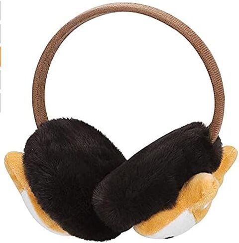 Kids Earmuffs Fox Pattern Ear Warmers Plush Cartoon Ear Protector Fluffy Plush Ear Cover Winter Warm Earmuffs (3-8Y) in Saudi Arabia