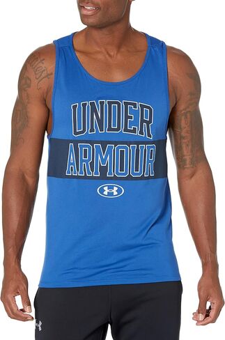 Under Armour men's tech tank printed in Saudi Arabia