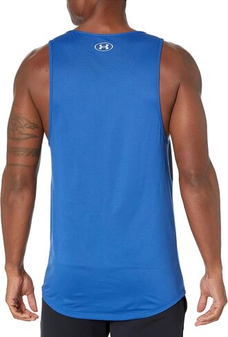 Under Armour men's tech tank printed in Saudi Arabia