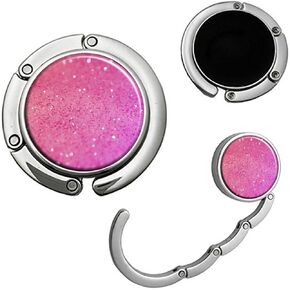 QWTGIUN Glitter Sparkle Pink Purple Handbag Table Hook Foldable Purse Hanger Folding Decor Handbag Table Hook in Kuwait