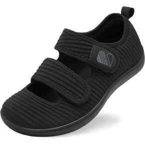 Besroad Womens Walking Shoes Wide Diabetic Shoes Adjustable Barefoot Shoes Casual Sneakers Breathable Zero Drop Shoes Arthritis Edema Indoor Outdoor