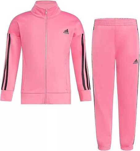 adidas Girls Zip Front Classic Tricot Jacket and Joggers Set Tricot Track Set (pack of 2) in Saudi Arabia
