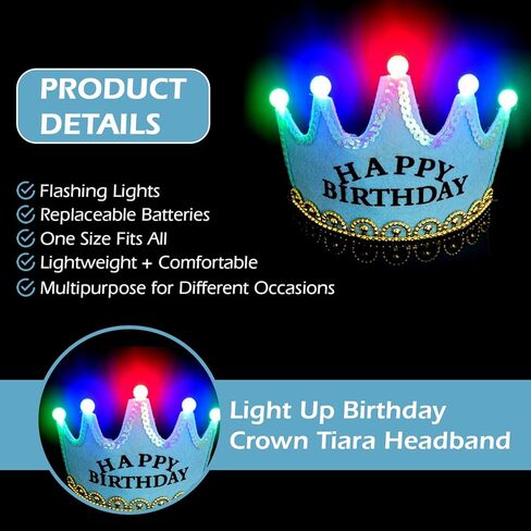 عصابة رأس تاج تاج عيد الميلاد المضيئة للماموث الكهربائي - إكسسوار حفلات LED in Kuwait