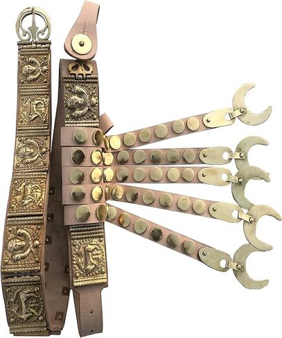 SHE - WOLF ROMAN CINGULUM BELT | MATERIAL : BRASS COATED PLATES | TOTAL LENGTH : 50 INCHES | MADE BY : MEDIEVAL KNIGHTS | in Saudi Arabia