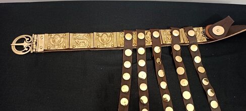 SHE - WOLF ROMAN CINGULUM BELT | MATERIAL : BRASS COATED PLATES | TOTAL LENGTH : 50 INCHES | MADE BY : MEDIEVAL KNIGHTS | in Saudi Arabia
