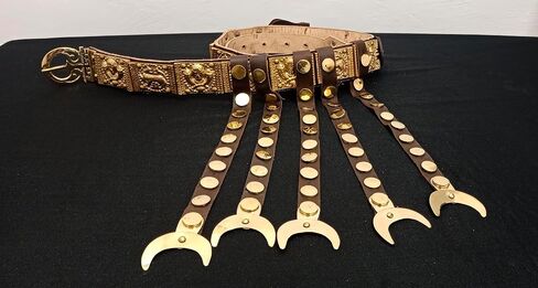 SHE - WOLF ROMAN CINGULUM BELT | MATERIAL : BRASS COATED PLATES | TOTAL LENGTH : 50 INCHES | MADE BY : MEDIEVAL KNIGHTS | in Saudi Arabia
