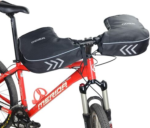 ODIER دراجة المقود قفازات الصوف بطانة الشتاء الدهون دراجة القفازات المتطرفة الطقس البارد دراجة نارية ركاب الدراجة Pogies مقاوم للماء in Kuwait