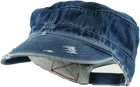 Mega Cap Cotton Distressed Washed Cadet Cap in Saudi Arabia