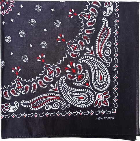 triumphal 100% Cotton bandanas/scarves for Men & Women New Paisley printed 12pcs, Mixed, 22x22 inches in Kuwait