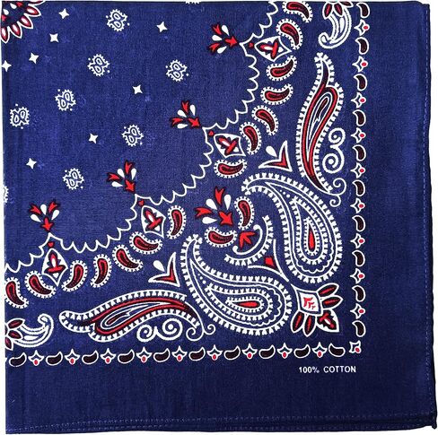 triumphal 100% Cotton bandanas/scarves for Men & Women New Paisley printed 12pcs, Mixed, 22x22 inches in Kuwait