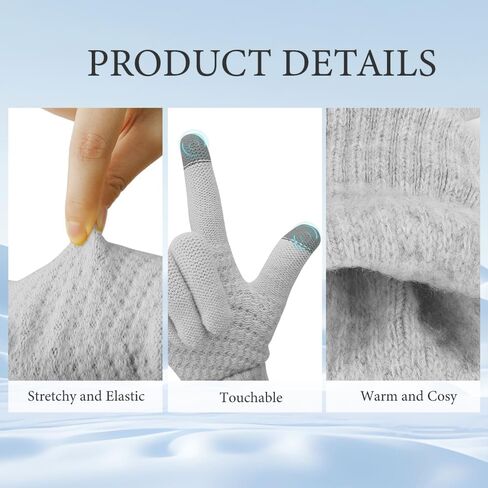 kopdnvei Gloves for Women Cold Weather, Winter Gloves Women, Touch Screen Gloves Women, Gifts Under 10 Dollars in Saudi Arabia