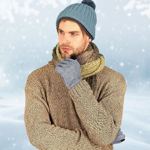 Newcotte 4 Pair Winter Gloves for Men Women Touch Screen Texting Warm Gloves Anti Slip Thermal Gloves in Saudi Arabia