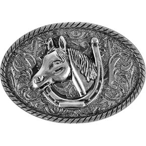 Horse And Horseshoe Design Cowboy Belt Buckles in Saudi Arabia