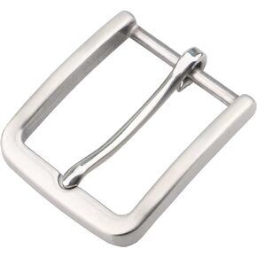 Mufeban1.5 Inches Stainless Steel Belt Buckle 1.3 Inches Single Prong Square Belt Buckles for Women Men