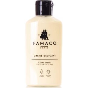 Famaco Creme Delicate -Smooth Leather Conditioner - 4.22 Oz - For Shoes Boots Purses Garments Sport Equipment Designer Hand Bags - Made in France, Neutral, 4.22 fl/oz in Saudi Arabia