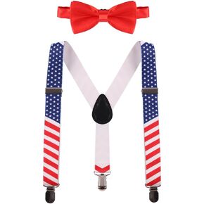 IMEKIS Baby Boys Suspenders and Bow Tie Set 1st Birthday Cake Smash Outfit Valentine's Day Christmas Gentleman Photo Shoot