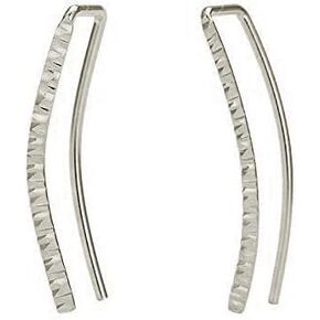 Ear Climber - Dainty Hammered Ear Crawler Simple Minimalist 14k Gold Filled Ear Climbers