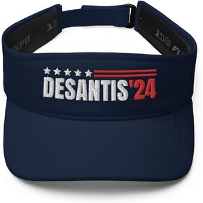 Governor Ron Desantis 2024 Navy Golf Visor | Ron Desantis for President 2024 Visor Cap for Men or Women Embroidered Visor Hat, Navy, Medium-Large in Kuwait
