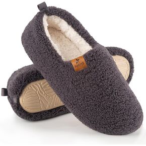 BeKingStar Women Cozy Faux Curly Fur House Memory foam Slippers Ladies Fuzzy Closed Back Indoor Bedroom Shoes in Kuwait