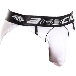 Agacio Mens Sexy Smooth Bikini Soft Pouch Enhancing Low Waist Skimpy Brief Underwear