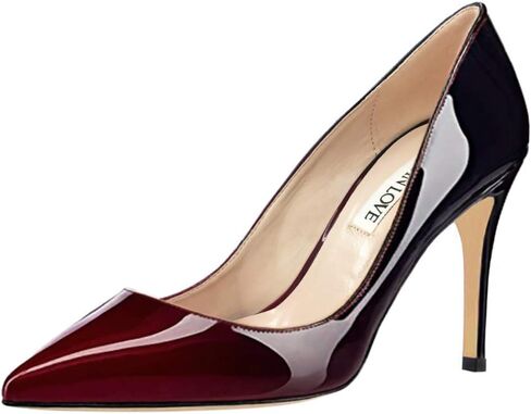 JOY IN LOVE Women's Pumps Shoes 3.5" High Heels Pointy Toe Stiletto Pumps in Kuwait