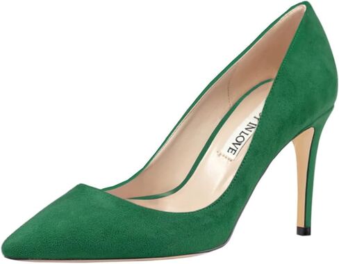JOY IN LOVE Women's Pumps Shoes 3.5" High Heels Pointy Toe Stiletto Pumps in Kuwait