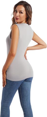 MANCYFIT Thermal Tank Top for Women Fleece Lined Underwear Soft Camisole Baselayer Undershirts Sleeveless Winter Vest in Kuwait