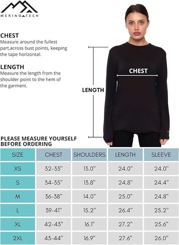 Merino Wool Base Layer Women - 100% Merino Wool Shirt Women Thermal Underwear Long Sleeve T-Shirt for Hiking (Large, 170 Bright Violet) in Saudi Arabia