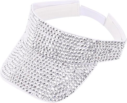 Surkat Bling الراين قبعات واقي من الشمس للنساء والرجال قابل للتعديل الصيف قبعة الشمس في الهواء الطلق قناع قبعات in Kuwait
